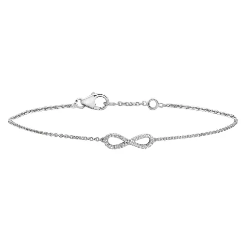 White Gold Infinity Bracelet 0.09ct